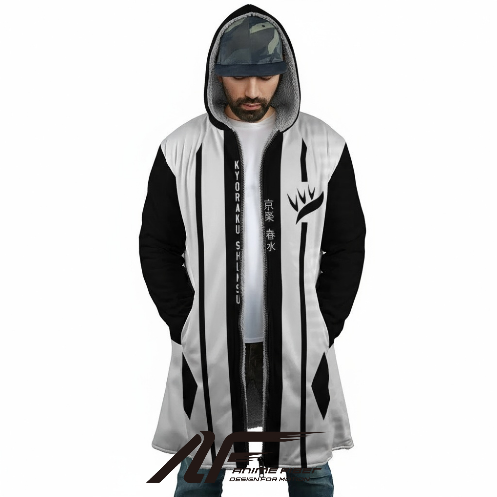 Bleach Kyoraku Shunsui Gotei 13 8th Division Captain Anime Hoodie Coat | Dream Cloak
