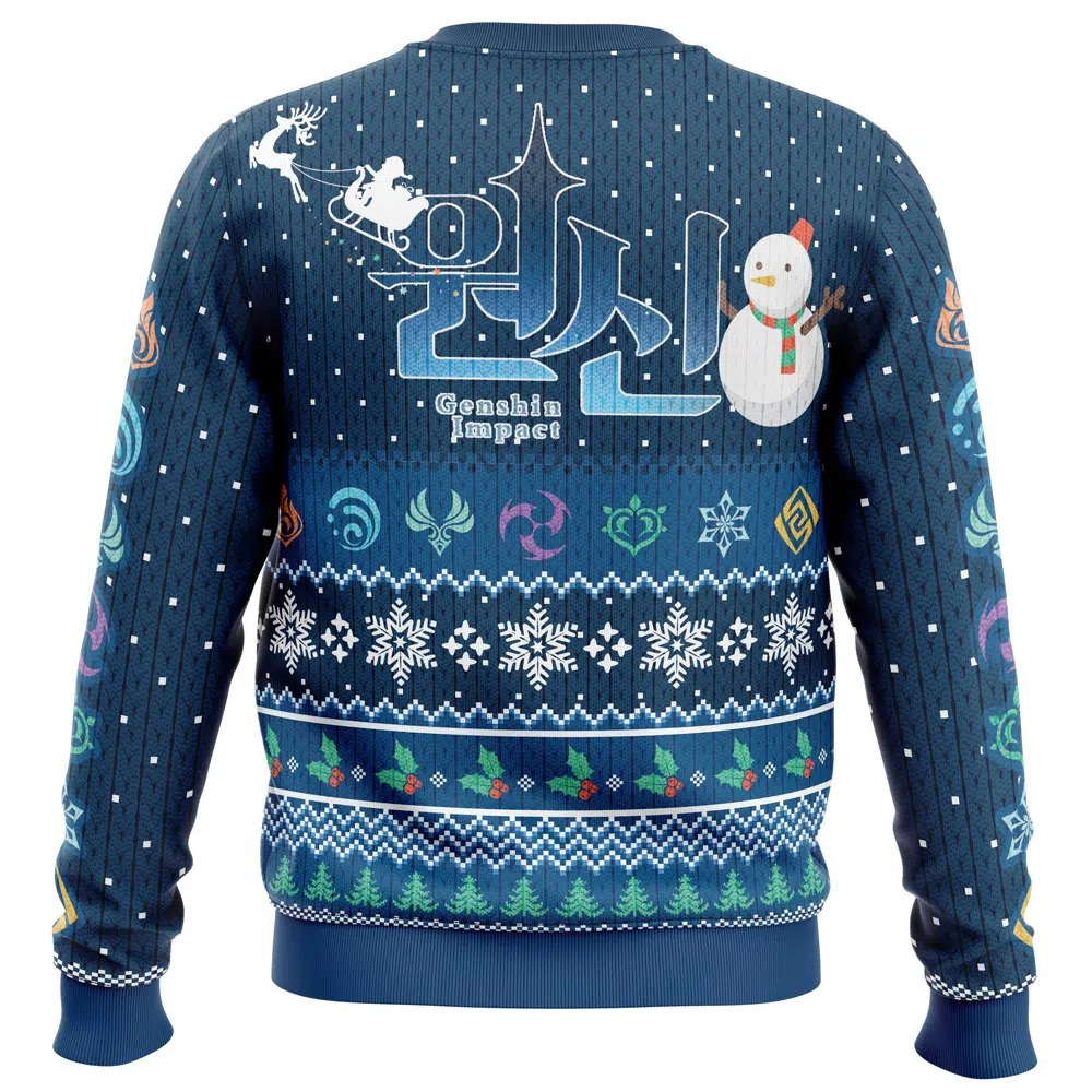 Genshin Impact Happy Holidays Christmas Sweatshirt