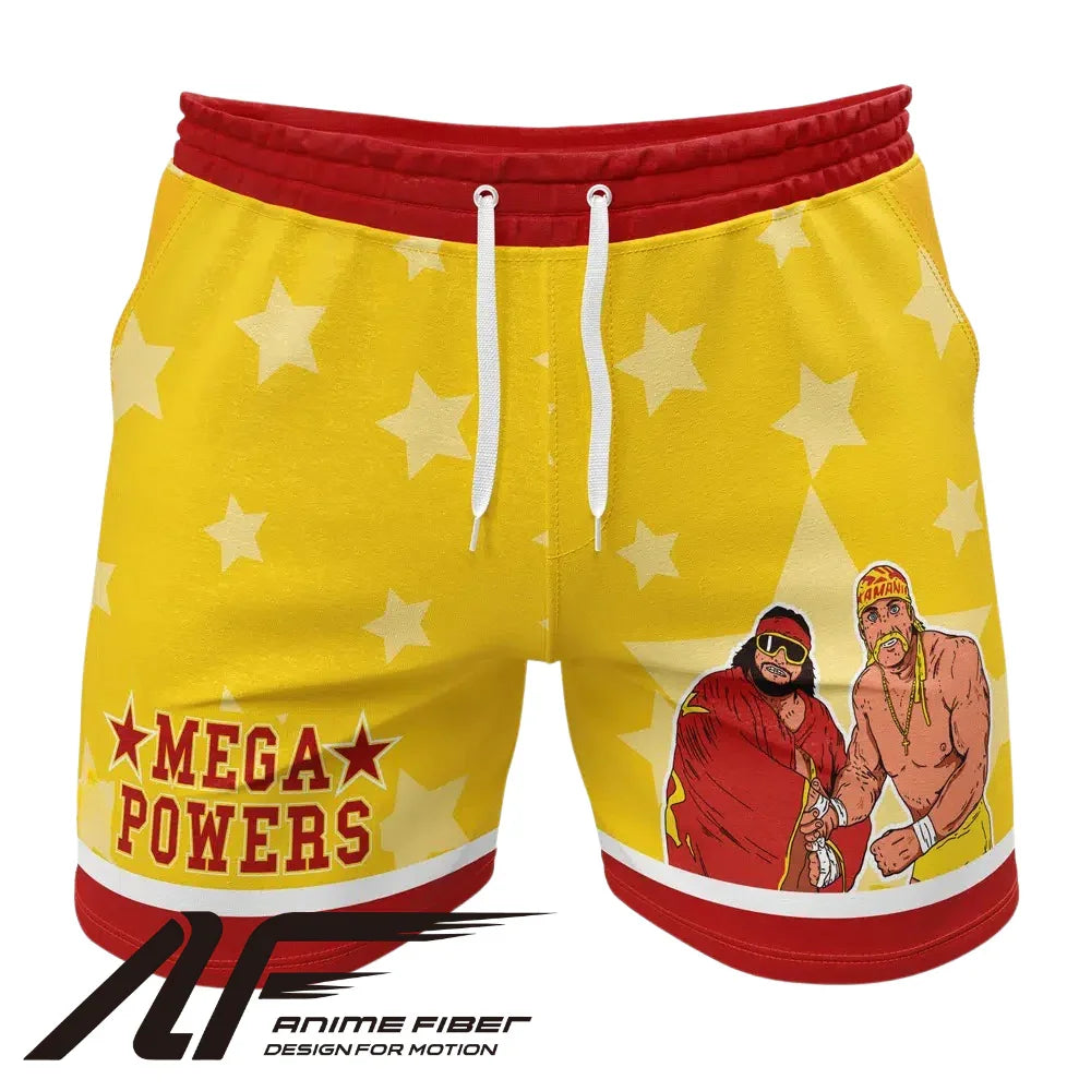 Mega Powers Macho Man and Hulk Hogan Gym Shorts