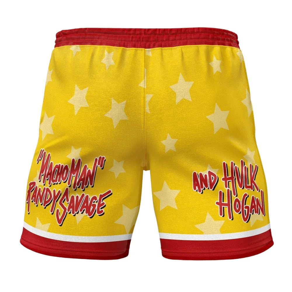 Mega Powers Macho Man and Hulk Hogan Gym Shorts