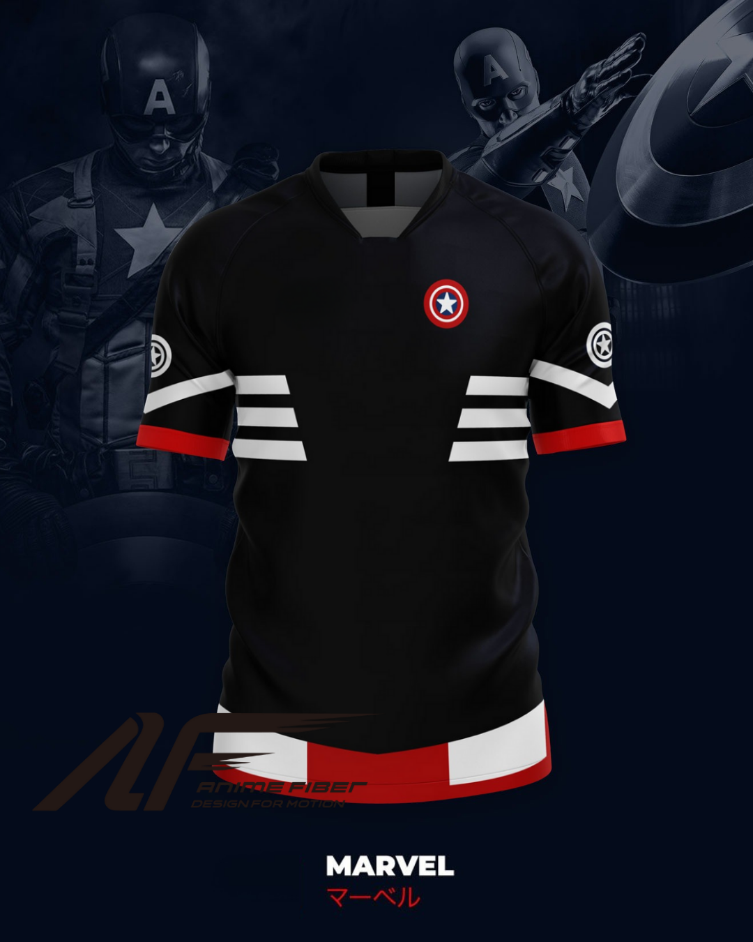 Winter Soldier Captain America Jersey | Marvel Jersey