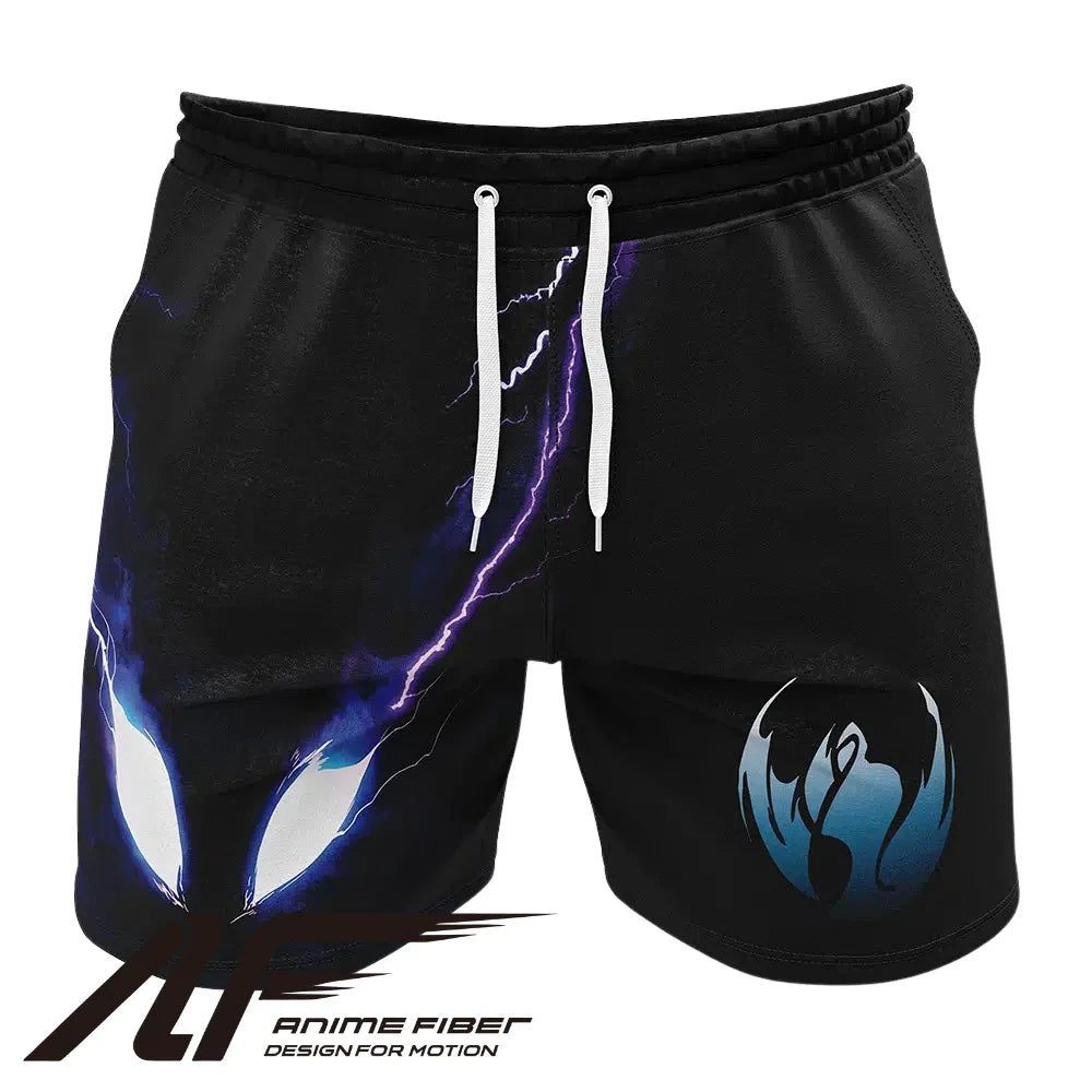 Solo Leveling Shadow Monarch Gym Shorts