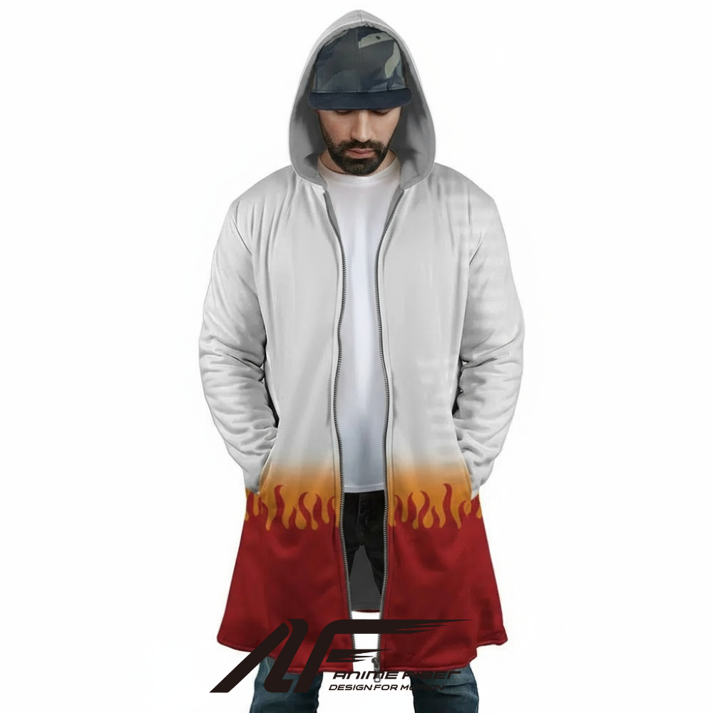 Demon Slayer Kyojuro Rengoku Flame Hashira Anime Hoodie Coat | Dream Cloak