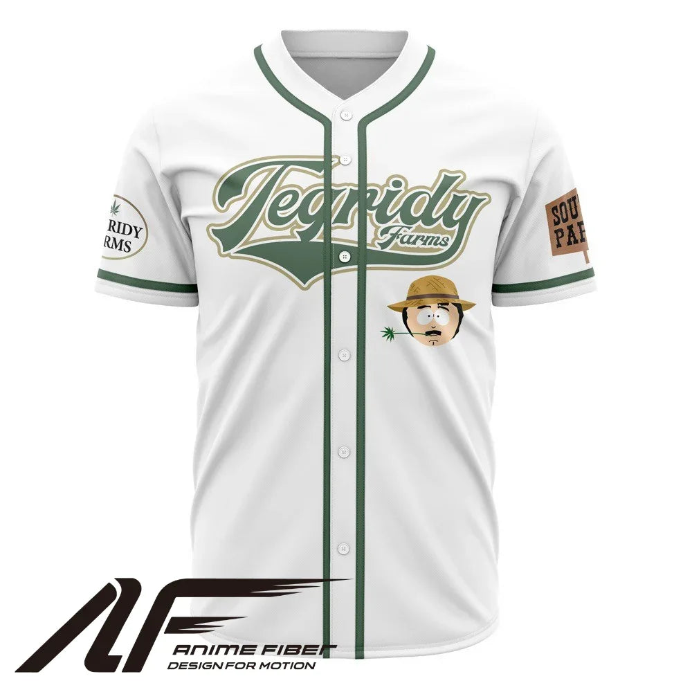 Tegridy Farms Baseball Jersey | South Park Jersey - ANIME FIBER