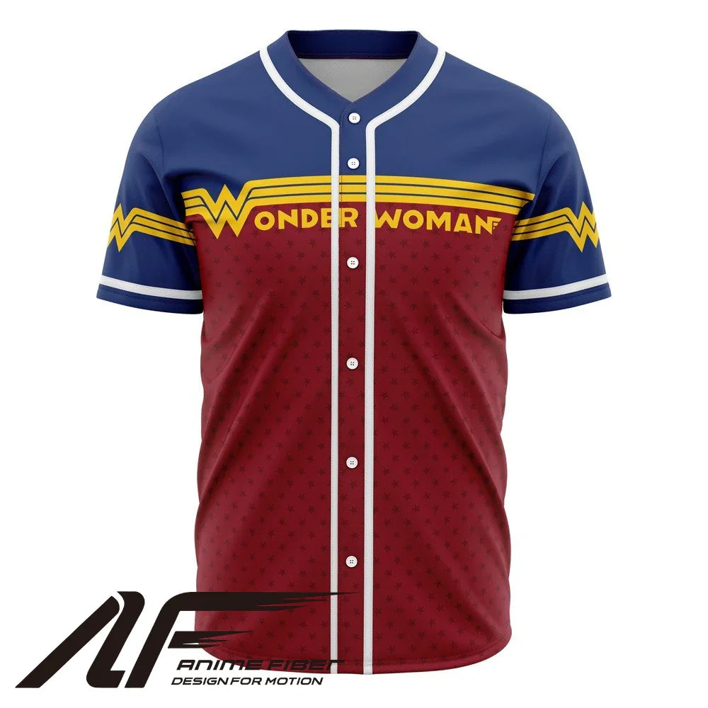 Wonder Woman Baseball Jersey | DC Anime Jersey - ANIME FIBER