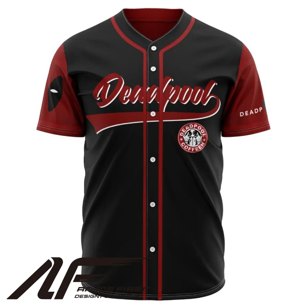Deadpool Baseball Jersey | Marvel Jersey - ANIME FIBER