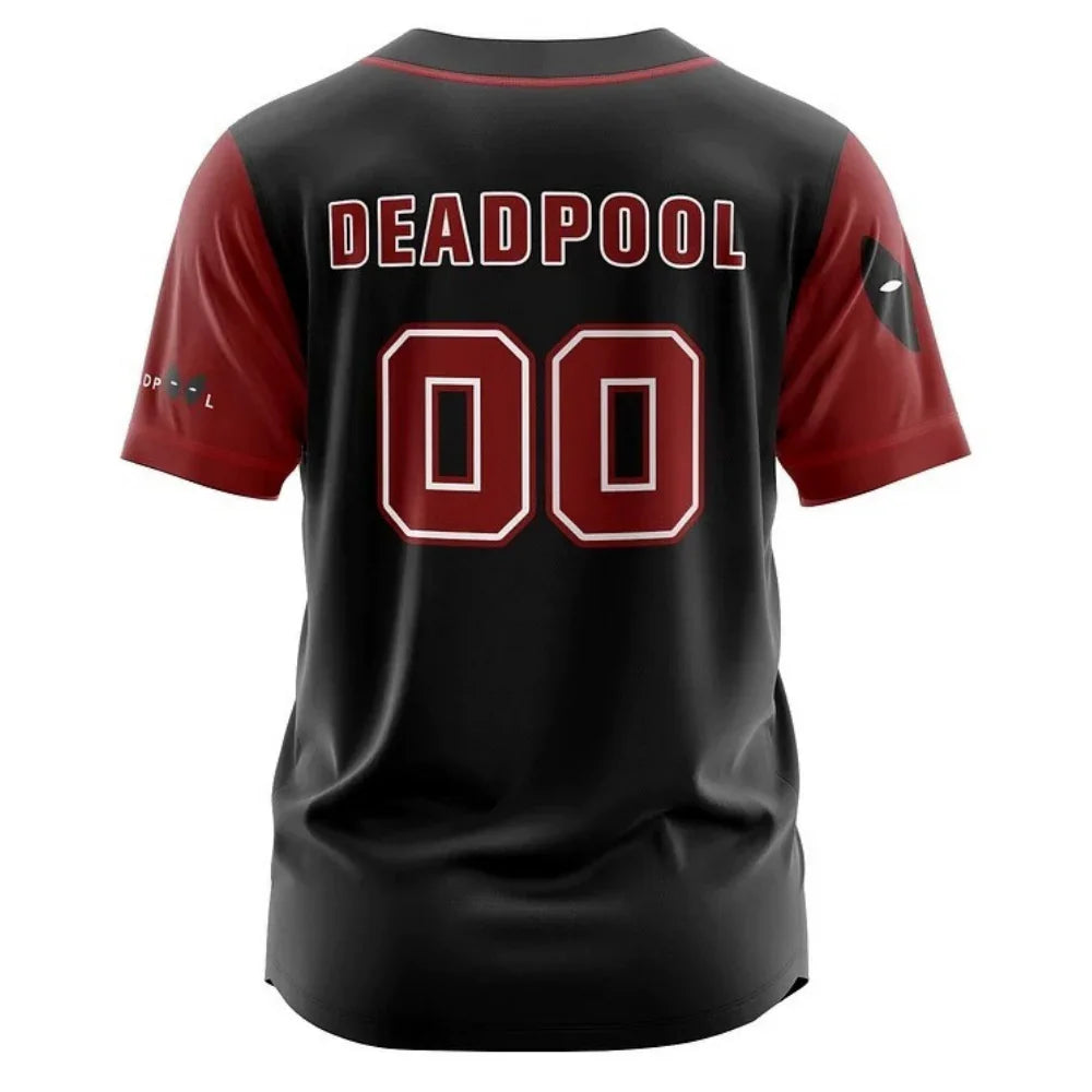 Deadpool Baseball Jersey | Marvel Jersey - ANIME FIBER