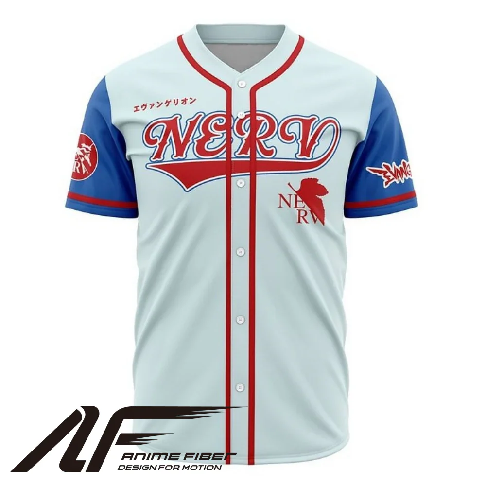 NERV Baseball Jersey | Evangelion Anime Jersey - ANIME FIBER