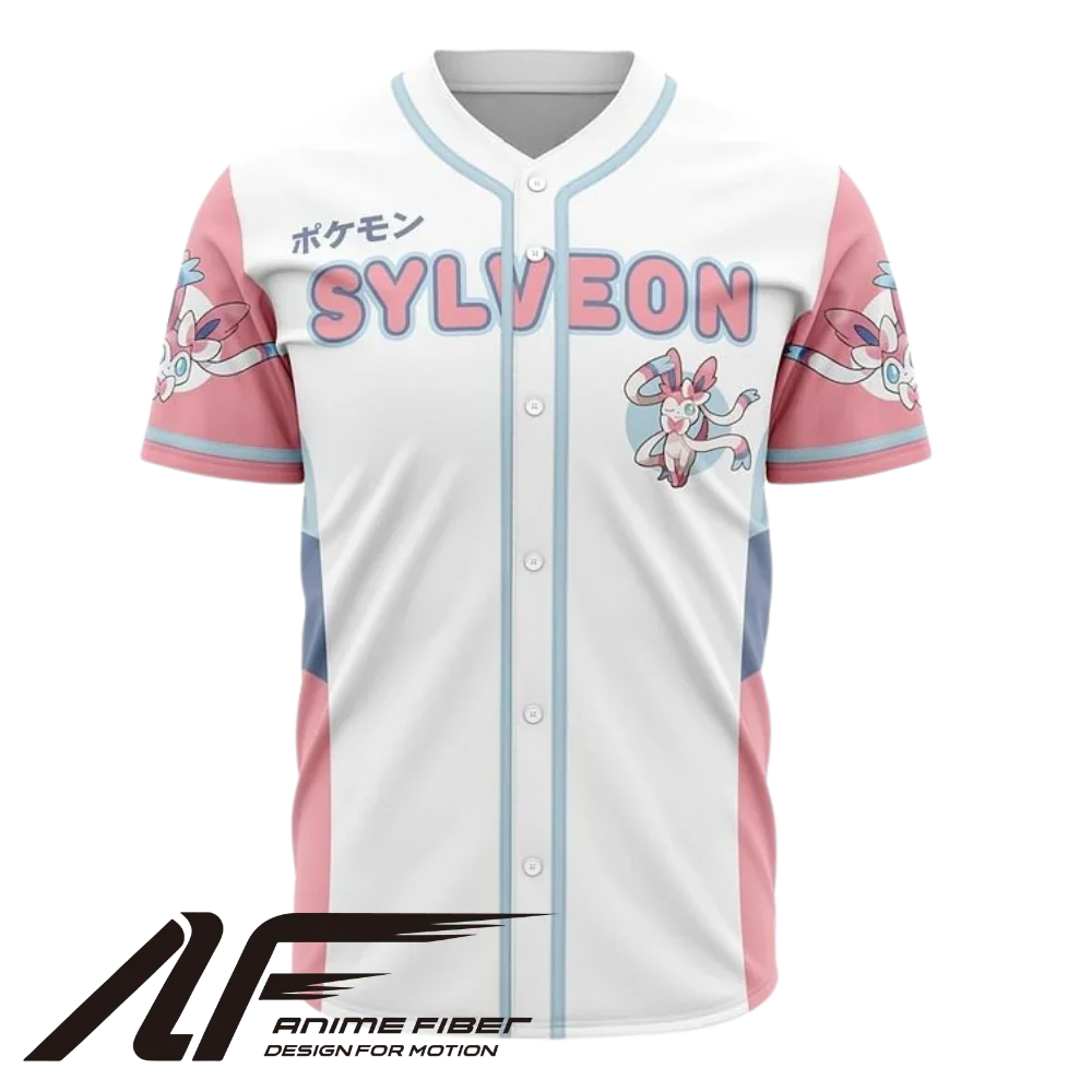 Sylveon Baseball Jersey | Pokémon Anime Jersey - ANIME FIBER