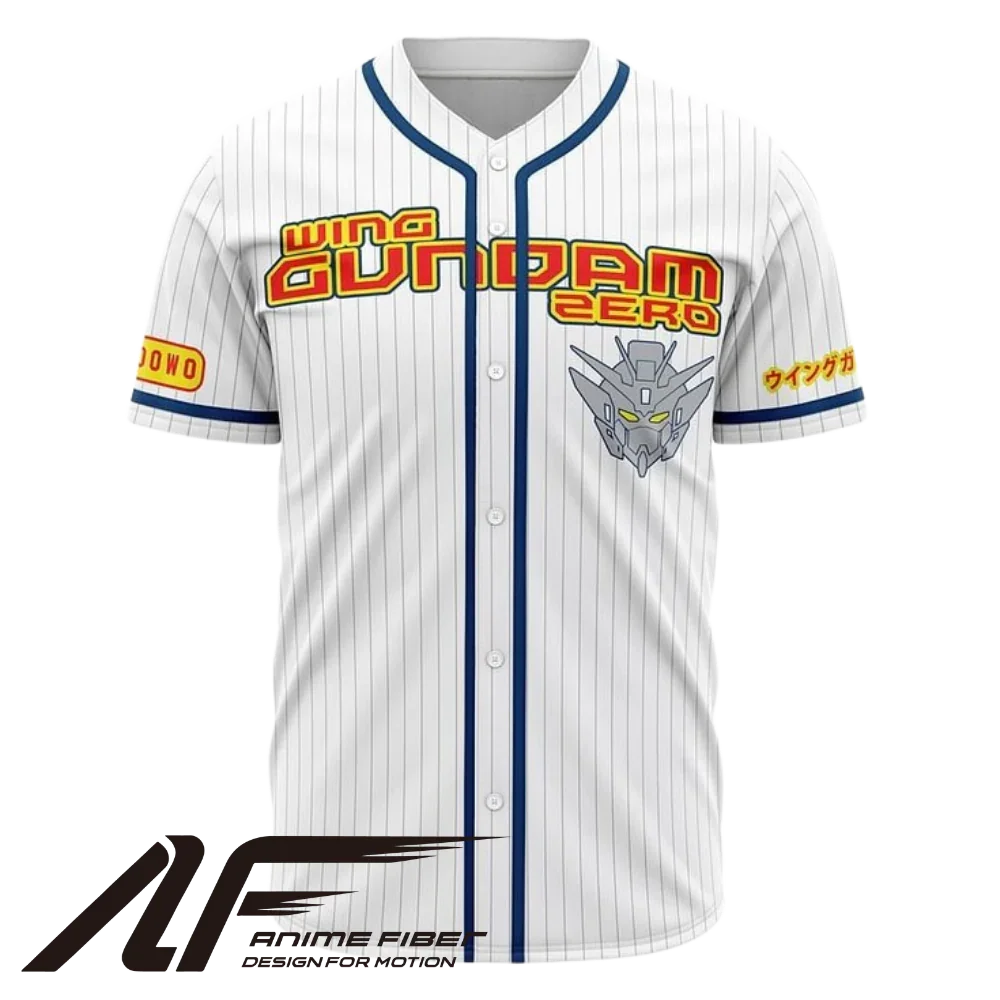 Wing Gundam Zero Baseball Jersey | Gundam Anime Jersey - ANIME FIBER