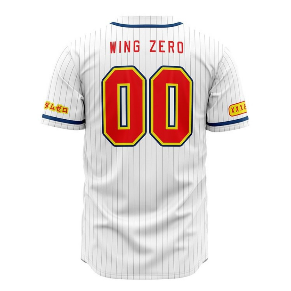 Wing Gundam Zero Baseball Jersey | Gundam Anime Jersey
