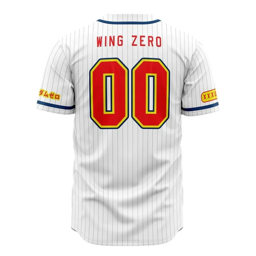 Wing Gundam Zero Baseball Jersey | Gundam Anime Jersey - ANIME FIBER