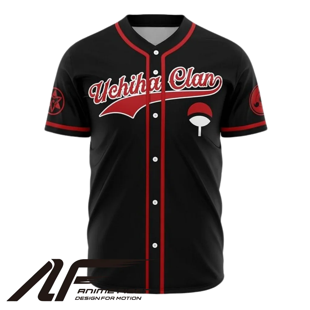 Uchiha Clan Baseball Jersey | Naruto Anime Jersey - ANIME FIBER
