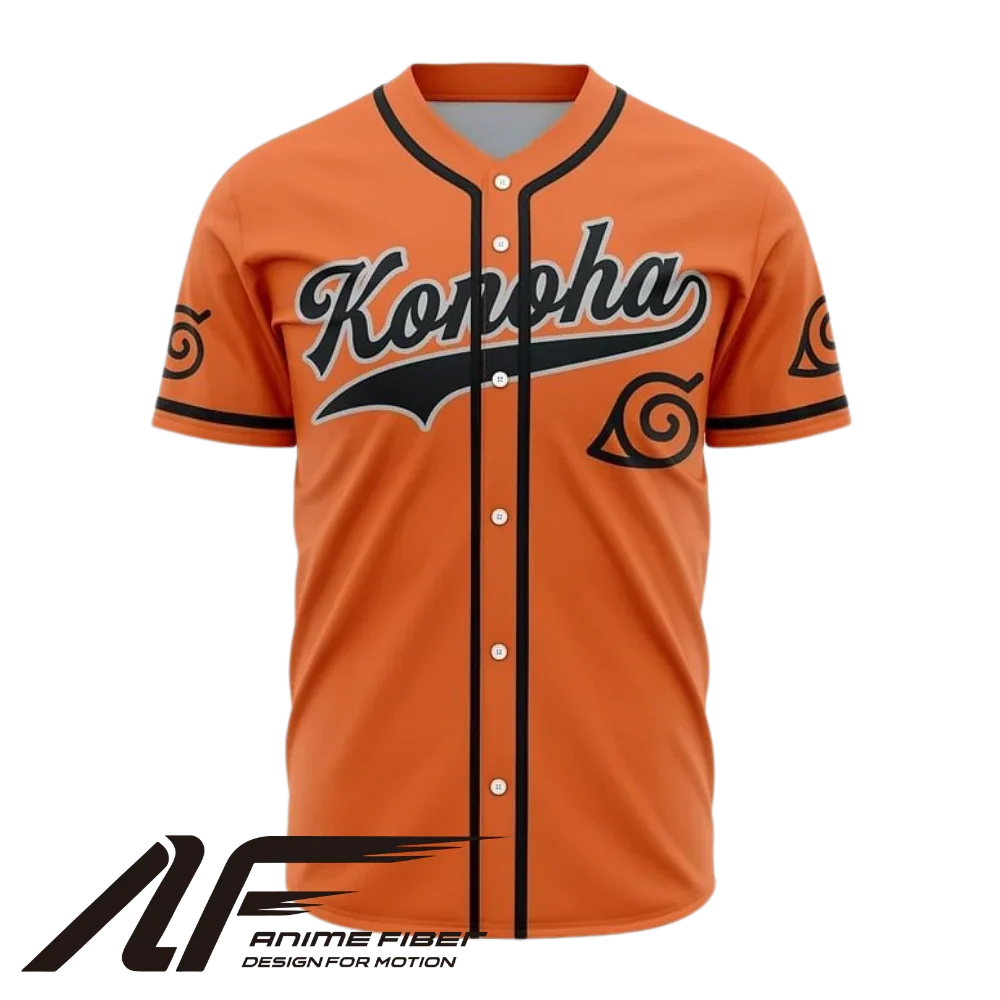 Konoha Baseball Jersey | Naruto Anime Jersey - ANIME FIBER