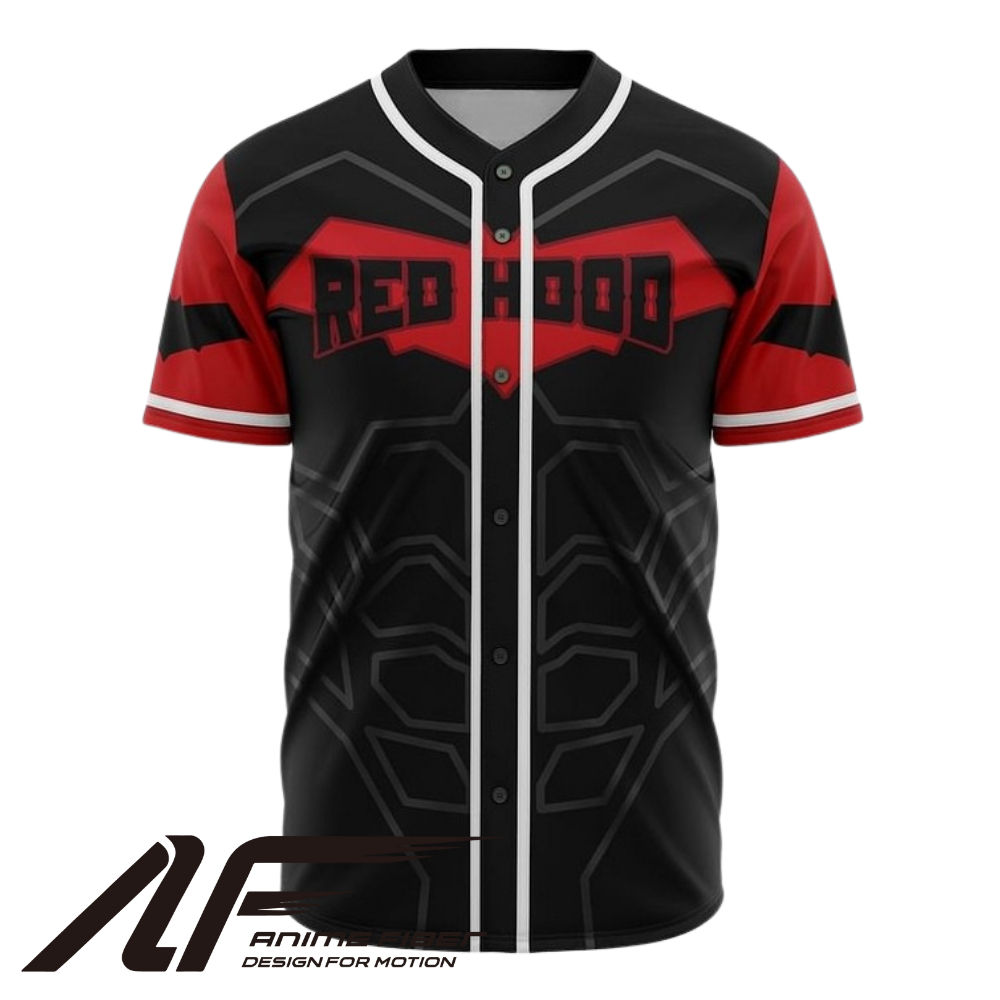 Red Hood Baseball Jersey | DC Jersey