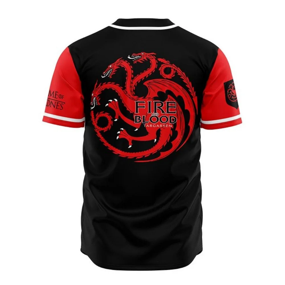 Targaryens Baseball Jersey | Game of Thrones Jersey - ANIME FIBER