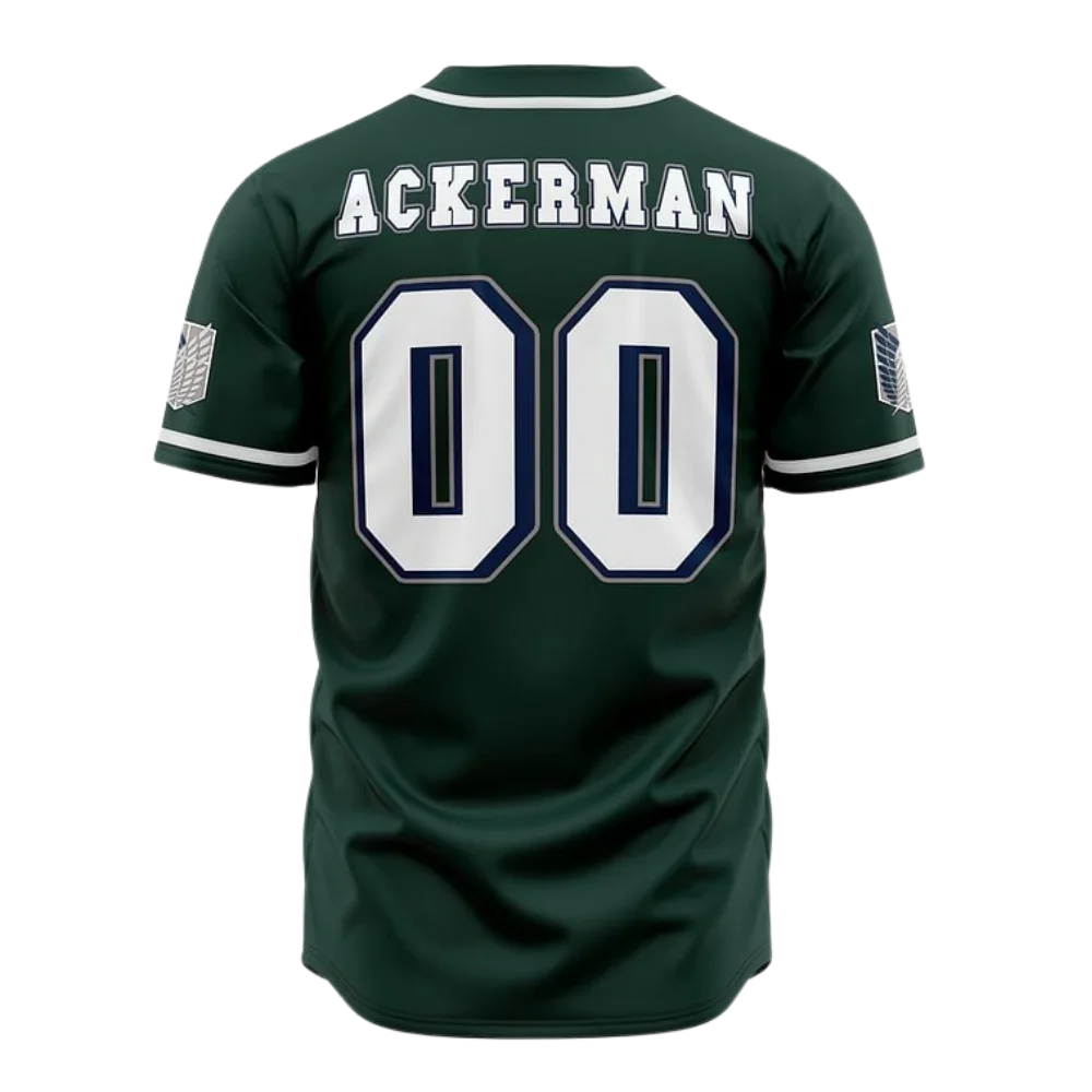 Survey Corps Baseball Jersey | Attack on Titan Anime Jersey - ANIME FIBER