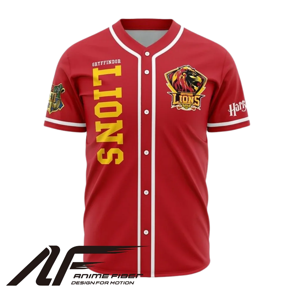Gryffindor Lions Baseball Jersey | Harry Potter Jersey - ANIME FIBER