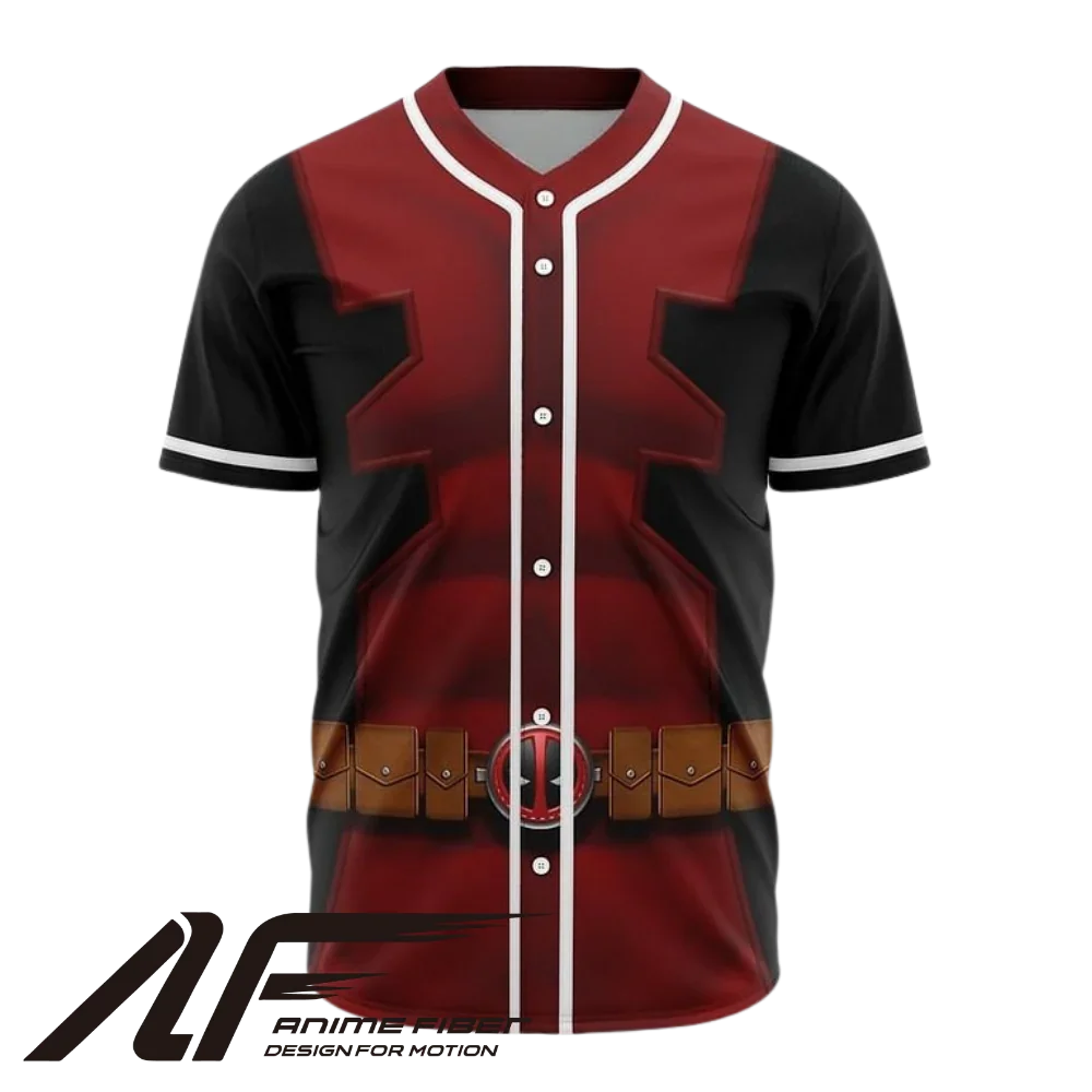 Deadpool V2 Baseball Jersey | Marvel Jersey - ANIME FIBER