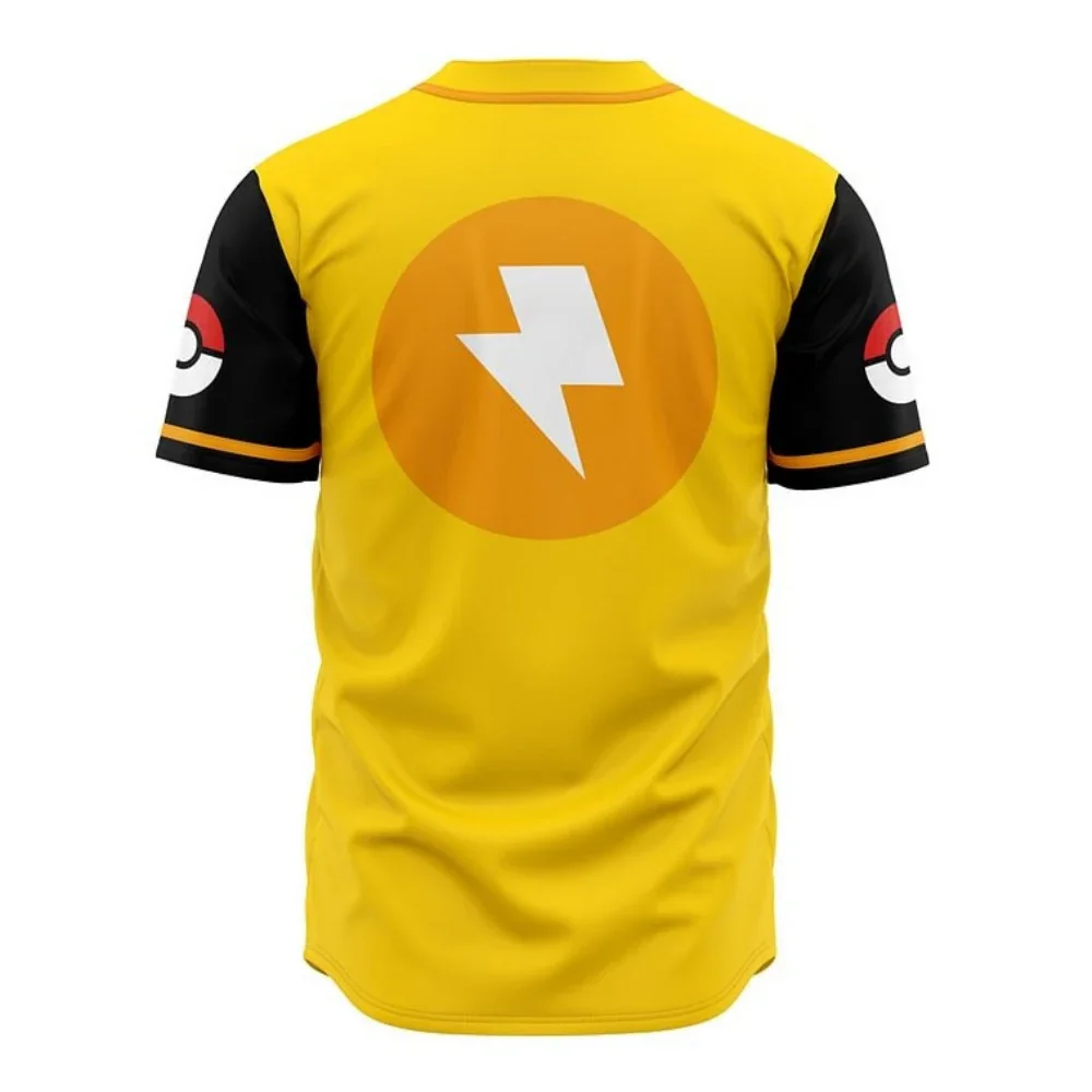 Thundershocks Baseball Jersey | Pokémon Anime Jersey - ANIME FIBER