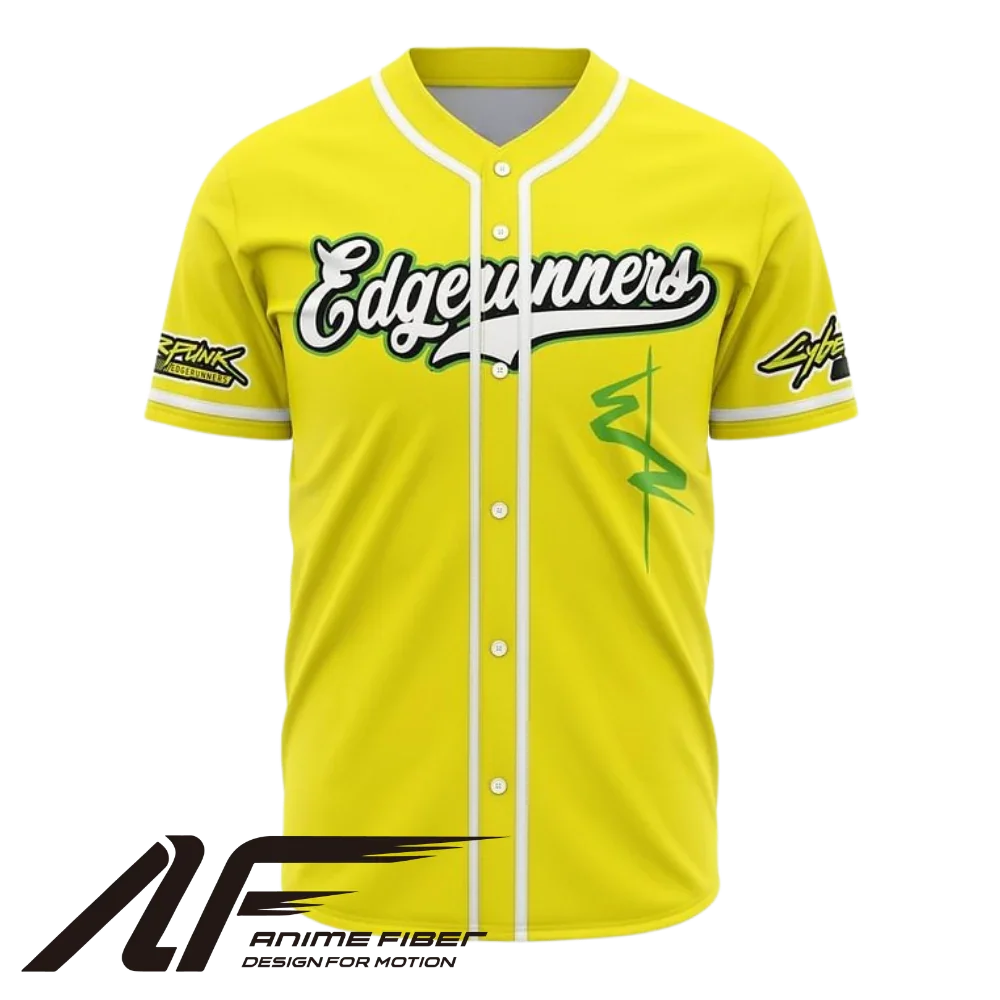 Edgerunners Baseball Jersey | Cyberpunk Anime Jersey - ANIME FIBER