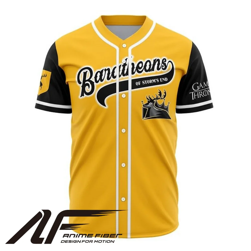 House Baratheon Baseball Jersey | Game of Thrones Jersey - ANIME FIBER