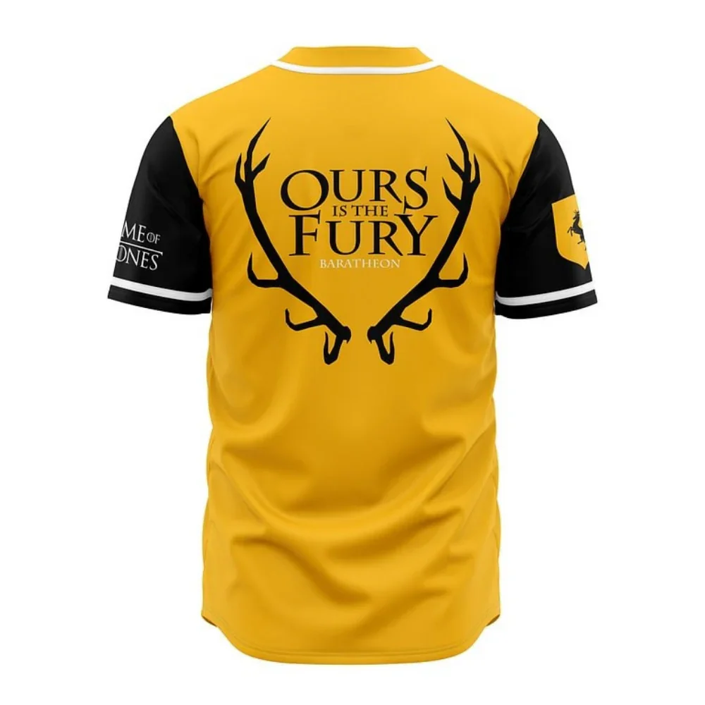 House Baratheon Baseball Jersey | Game of Thrones Jersey - ANIME FIBER