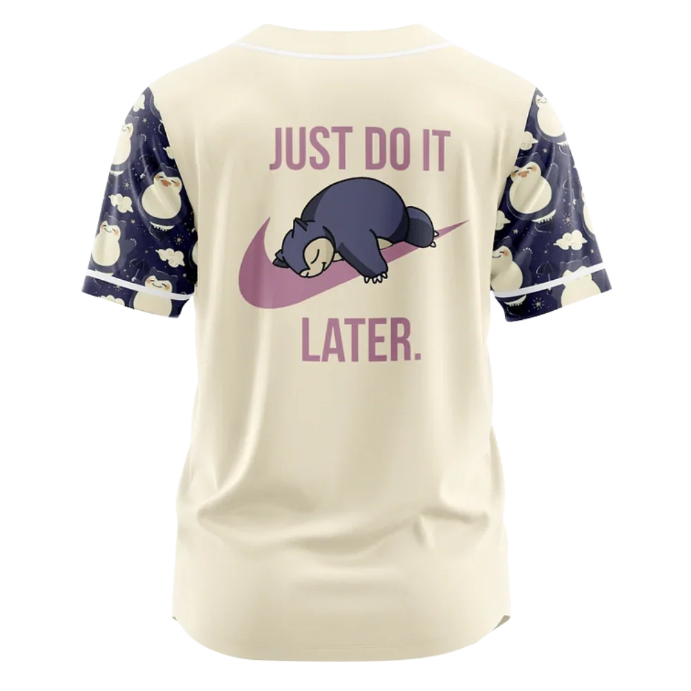 Snorlax Baseball Jersey | Pokémon Anime Jersey - ANIME FIBER