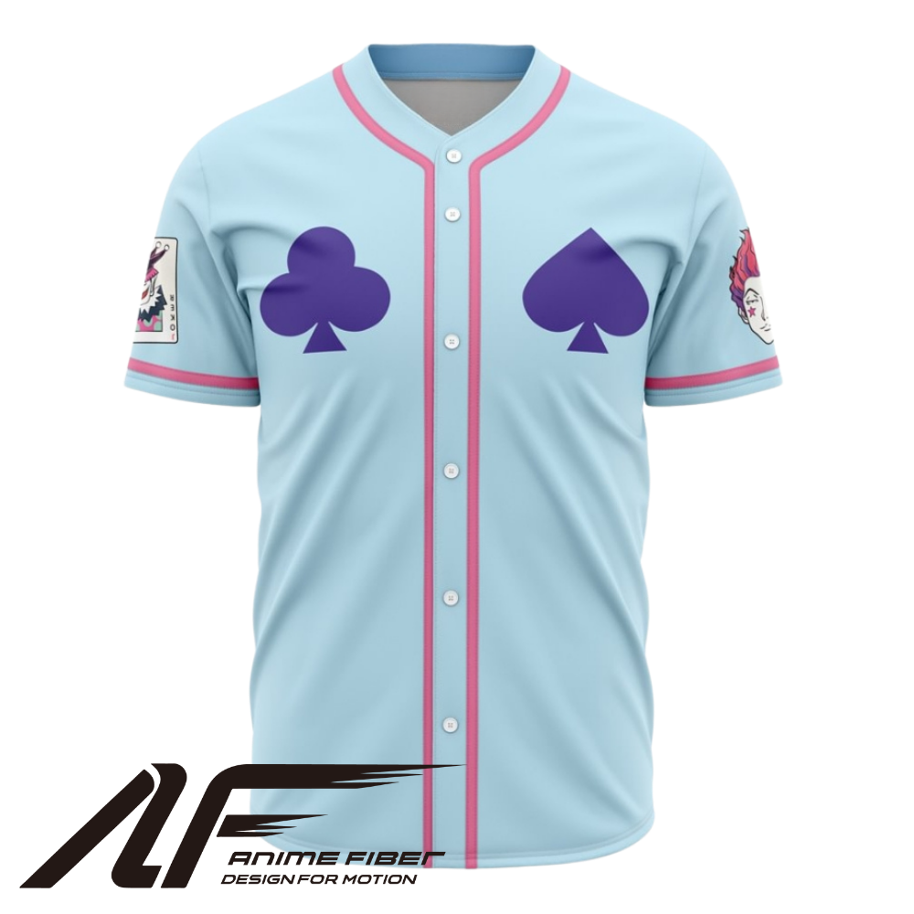 Hisoka Light Blue Baseball Jersey | Hunter x Hunter Anime Jersey