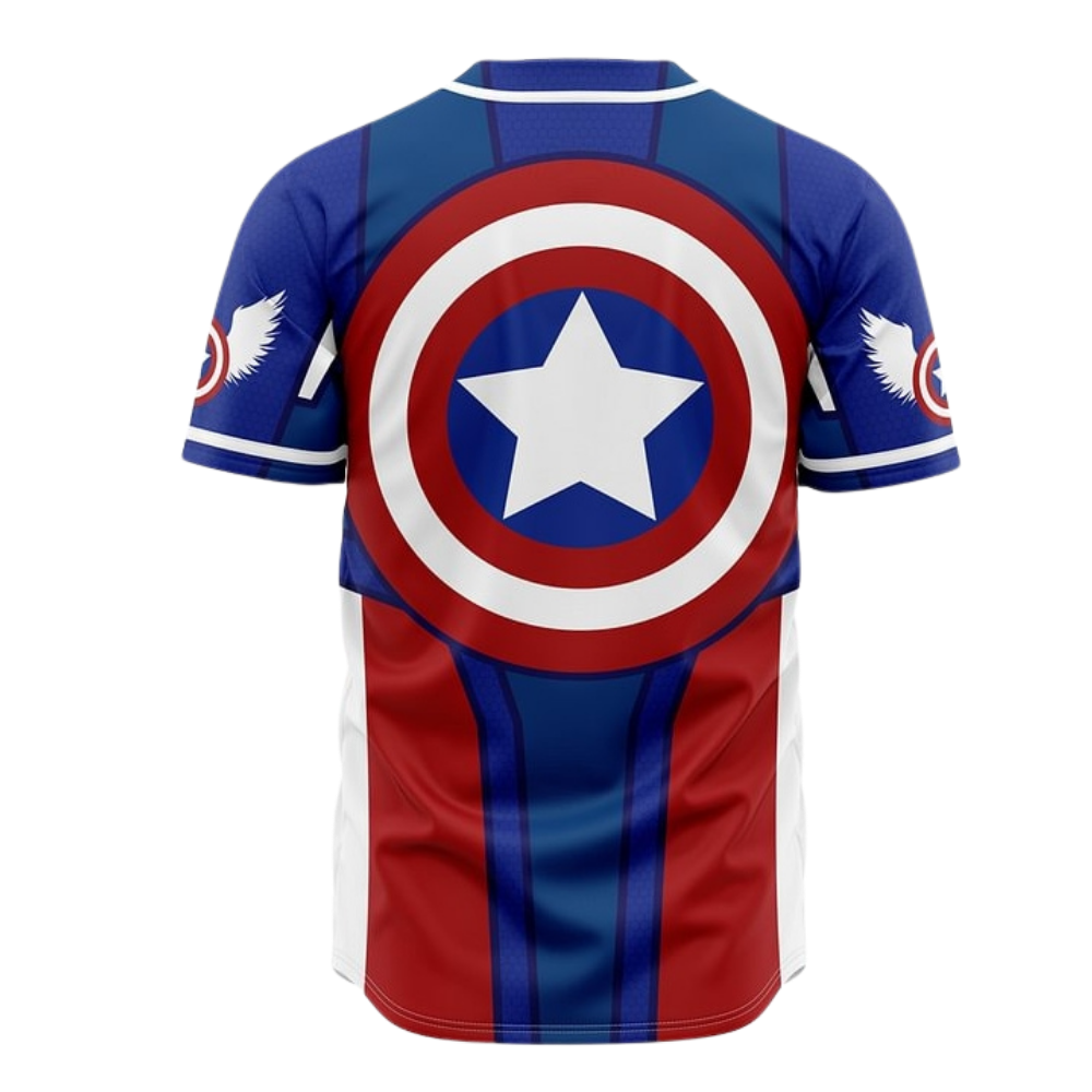 Captain America Baseball Jersey | Marvel Jersey