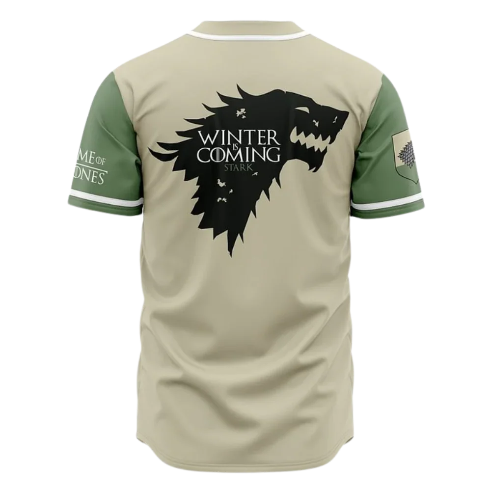Stark Baseball Jersey | Game of Thrones Jersey - ANIME FIBER