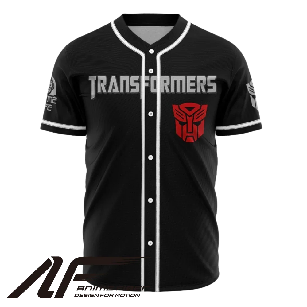 Front view of anime-inspired baseball jersey from Anime Fiber.