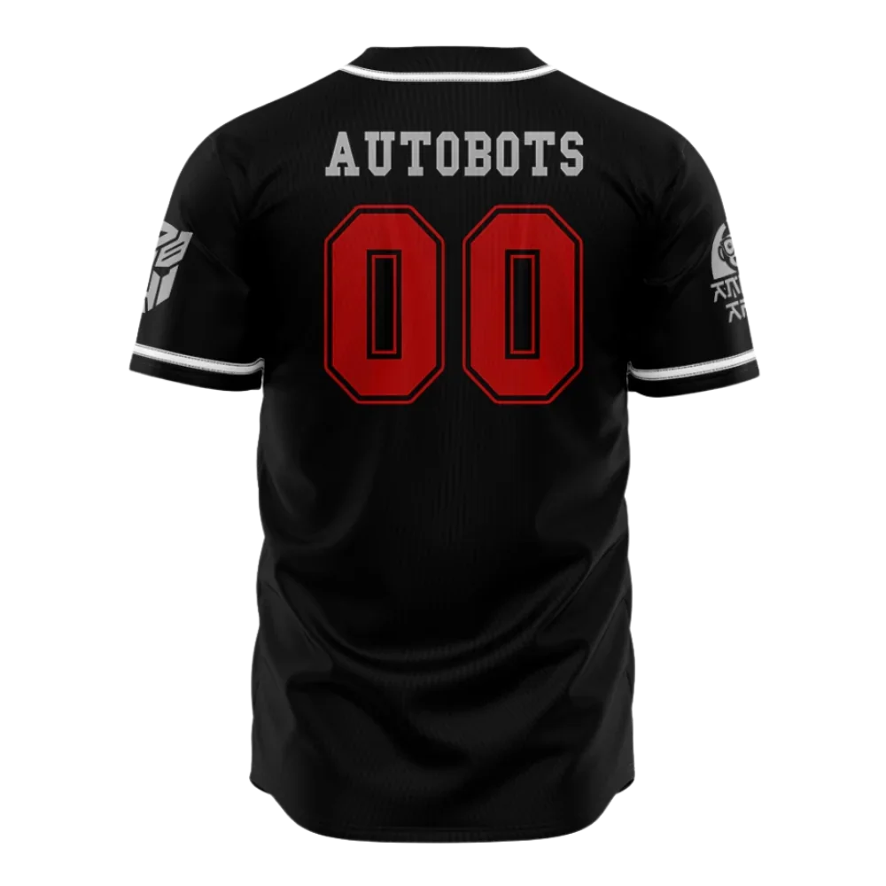 Back view of anime-inspired baseball jersey by Anime Fiber.