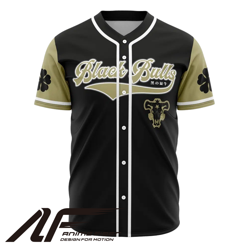 Black Bulls Baseball Jersey | Black Clover Anime Jersey