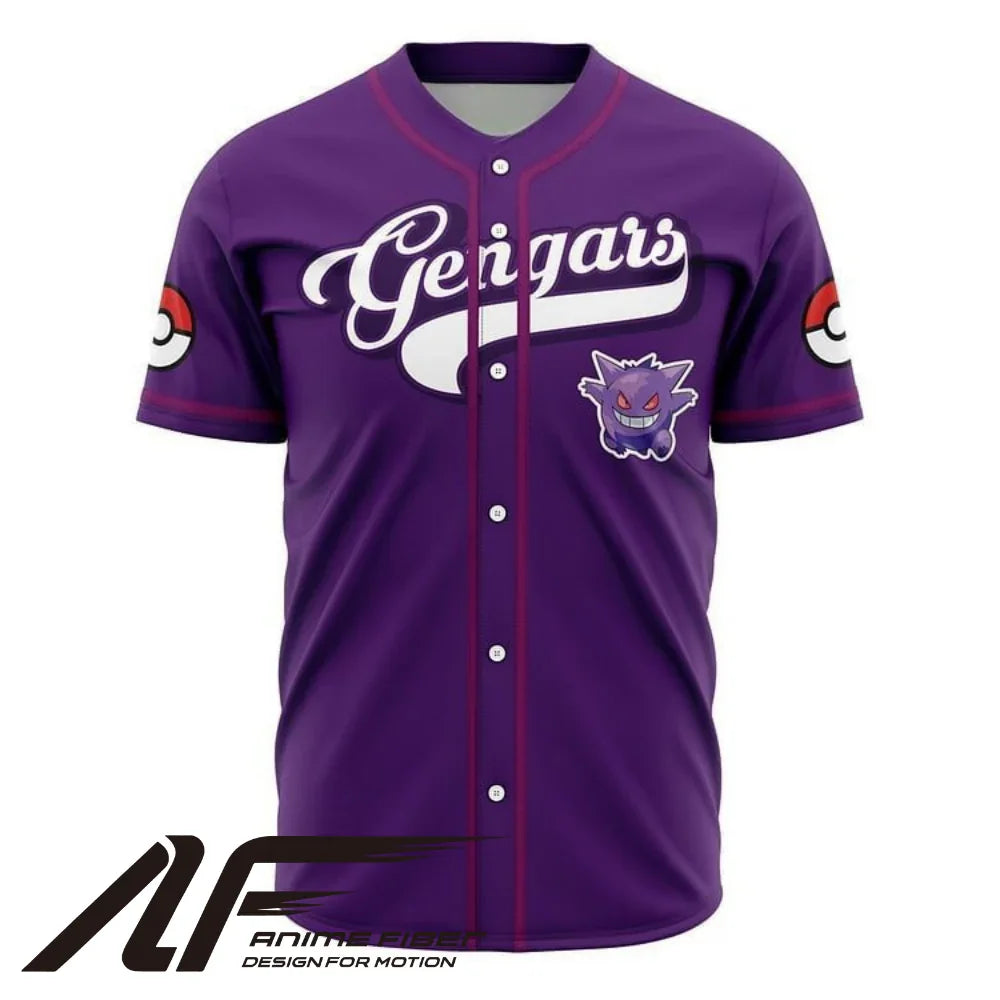 Gengar Baseball Jersey | Pokémon Anime Jersey - ANIME FIBER