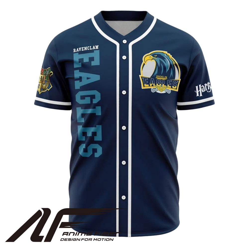 Front view of character-themed baseball jersey from Anime Fiber.