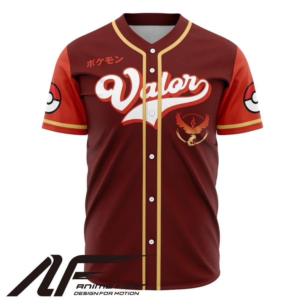 Team Valor Baseball Jersey | Pokémon Anime Jersey - ANIME FIBER
