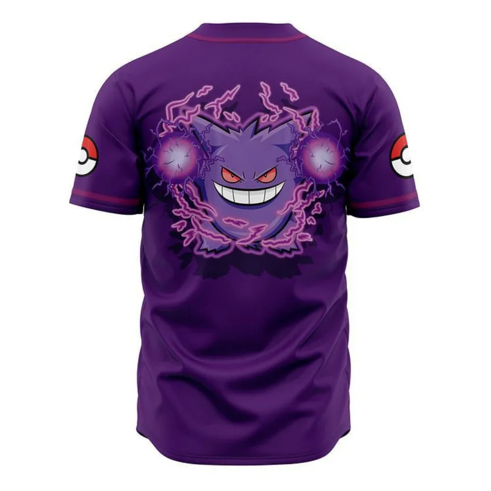 Gengar Baseball Jersey | Pokémon Anime Jersey - ANIME FIBER