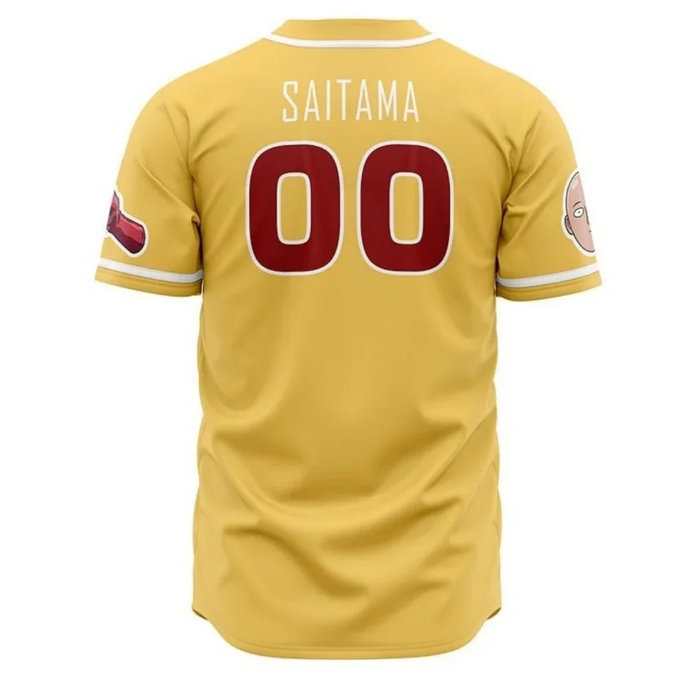 One Punch Man Baseball Jersey | One Punch Man Anime Jersey - ANIME FIBER