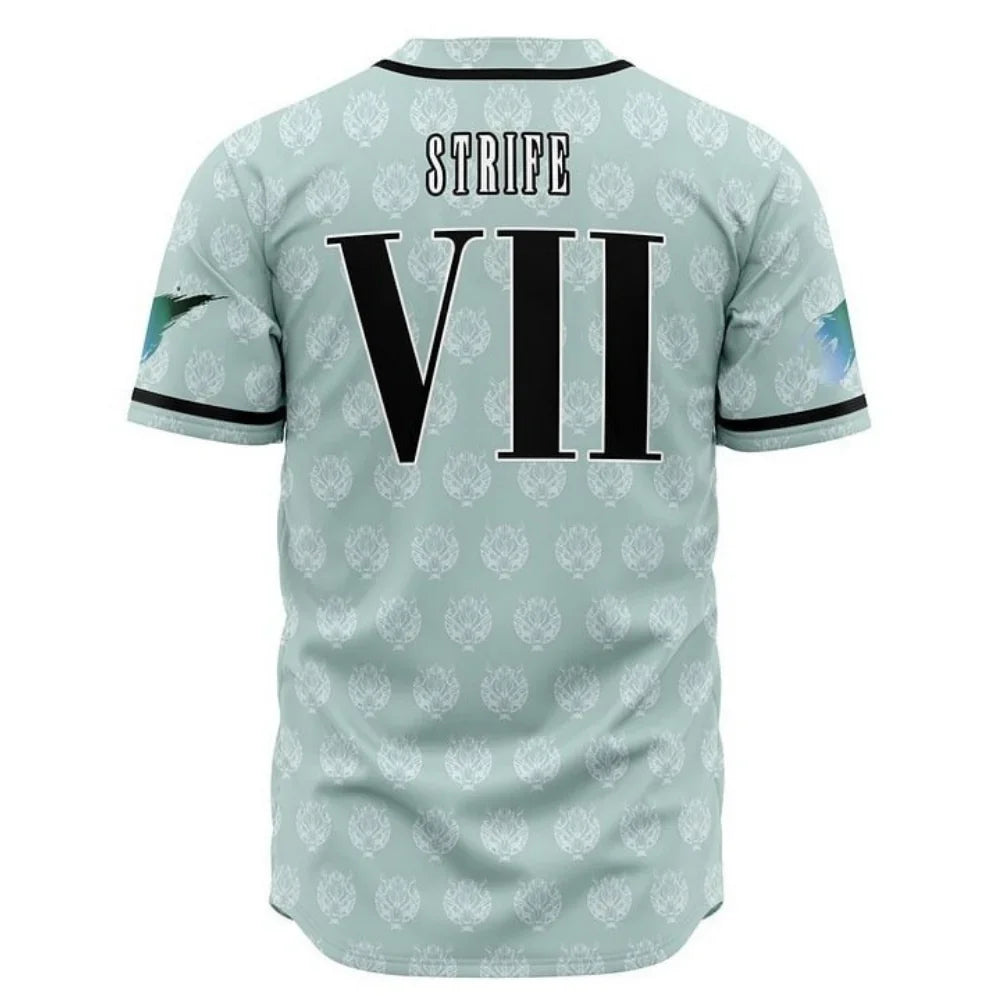 Final Fantasy VII Baseball Jersey | Final Fantasy Jersey - ANIME FIBER