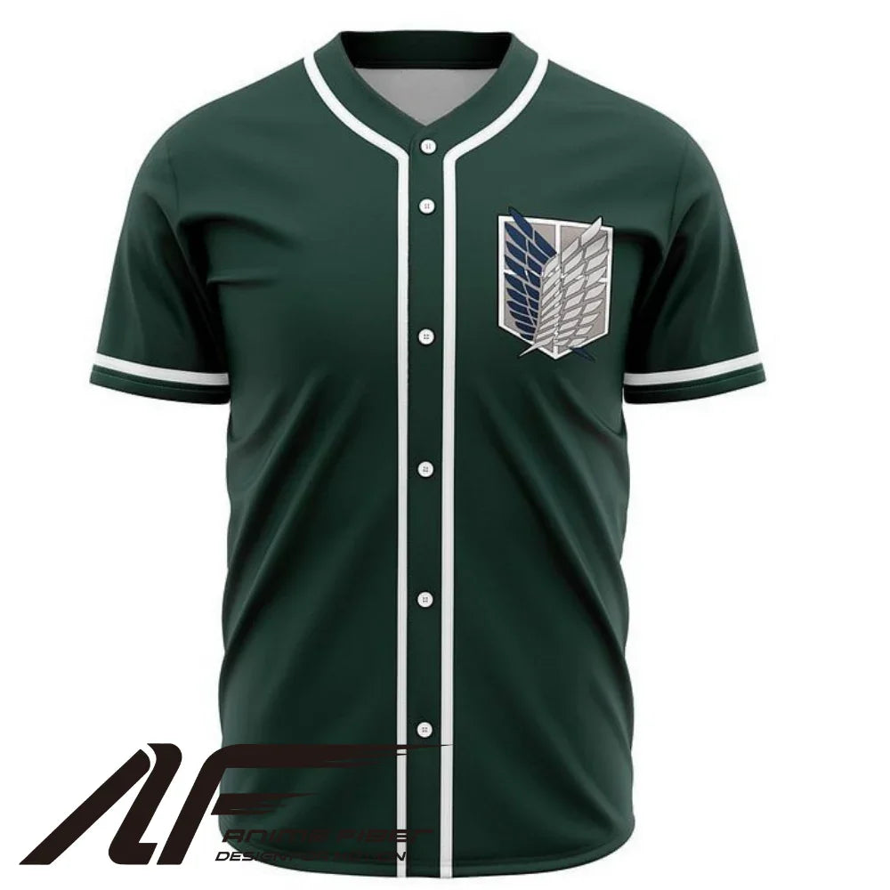 Survey Corps Baseball Jersey | Attack on Titan Anime Jersey - ANIME FIBER