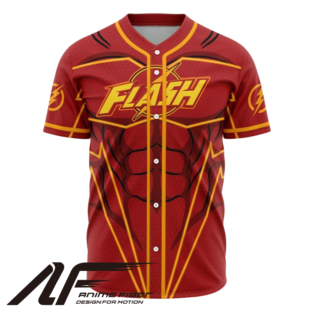 Flash Baseball Jersey | DC Jersey - ANIME FIBER