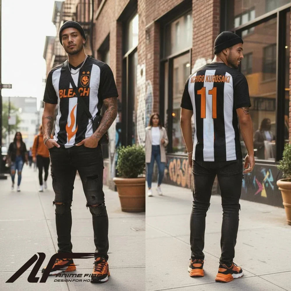 Bleach X Juventus Jersey | Bleach Anime Jersey - ANIME FIBER