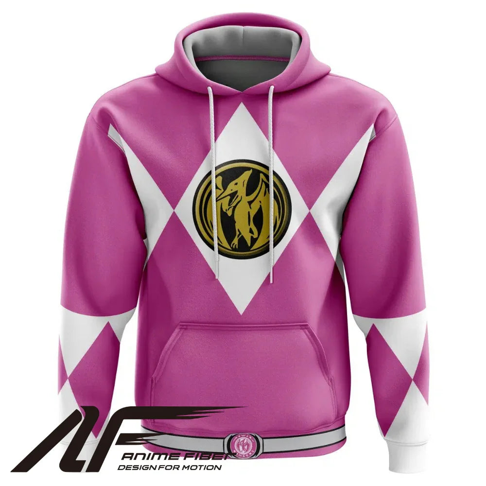 Power Rangers Pink Ranger Mighty Morphin Hoodie - ANIME FIBER