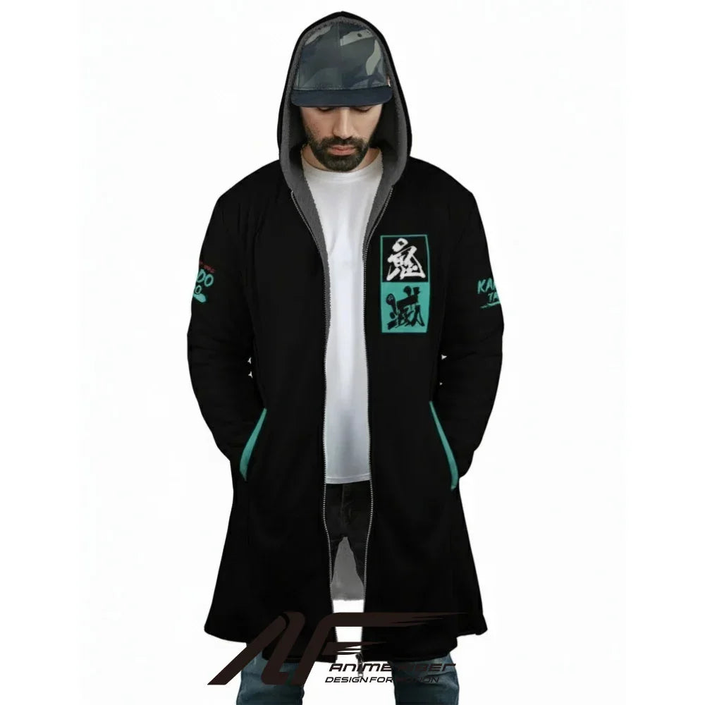 Demon Slayer Tanjiro Kamado Samurai Anime Hoodie Coat | Dream Cloak - ANIME FIBER