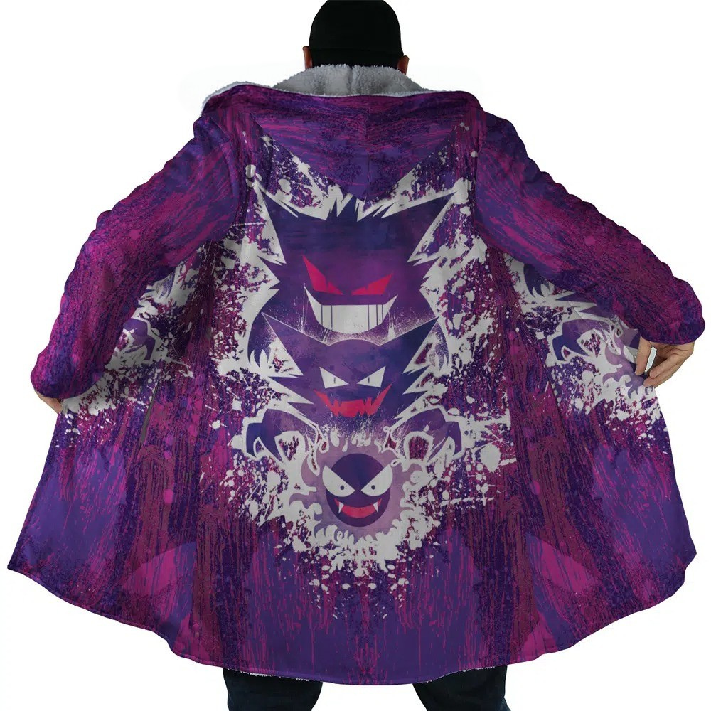 Pokemon Gastly Haunter Gengar Anime Hoodie Coat | Dream Cloak