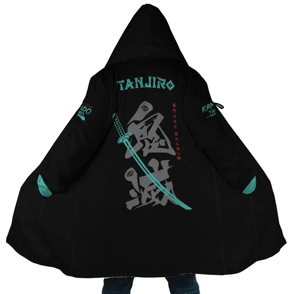 Demon Slayer Tanjiro Kamado Samurai Anime Hoodie Coat | Dream Cloak - ANIME FIBER