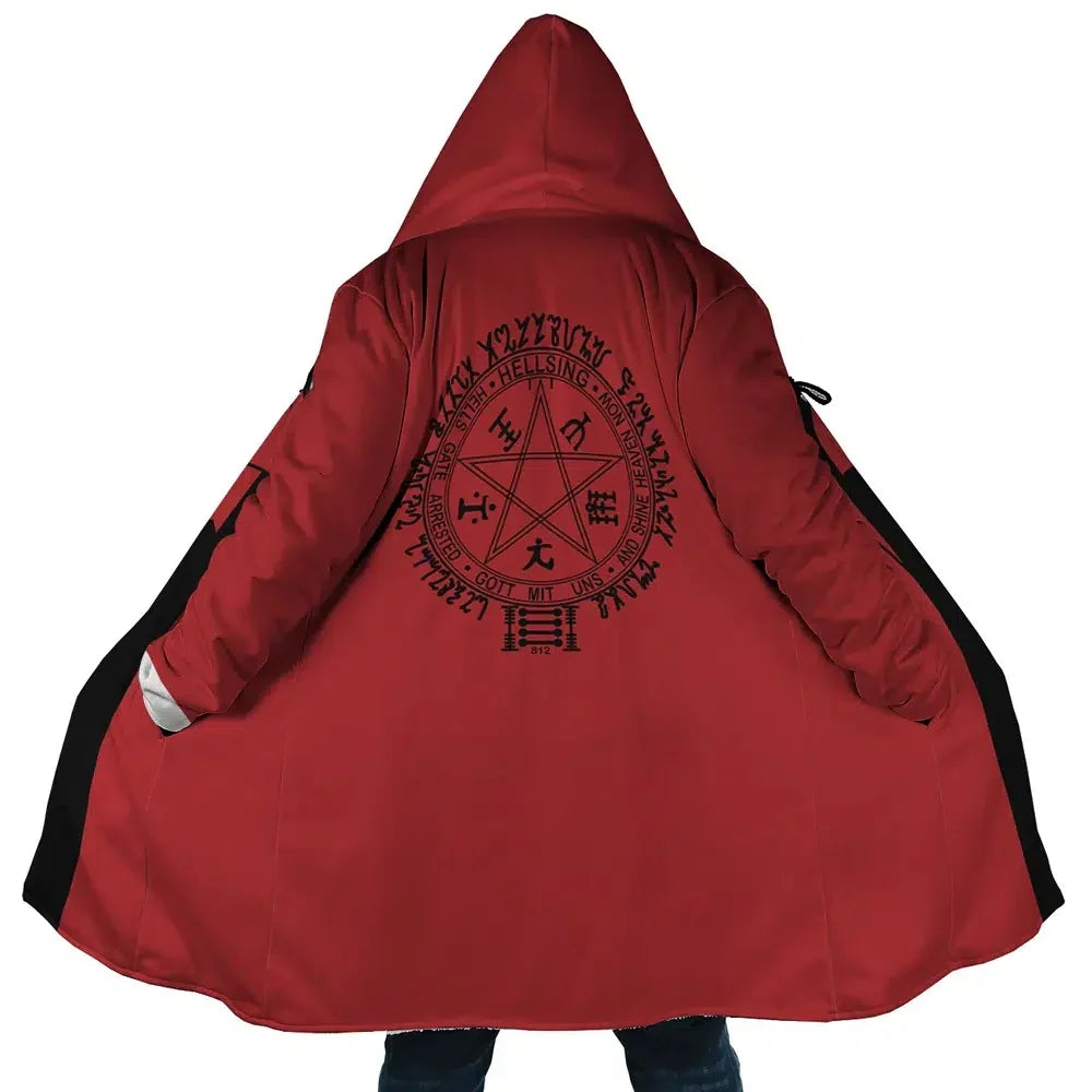 Hellsing Alucard Emblem Anime Hoodie Coat | Dream Cloak - ANIME FIBER