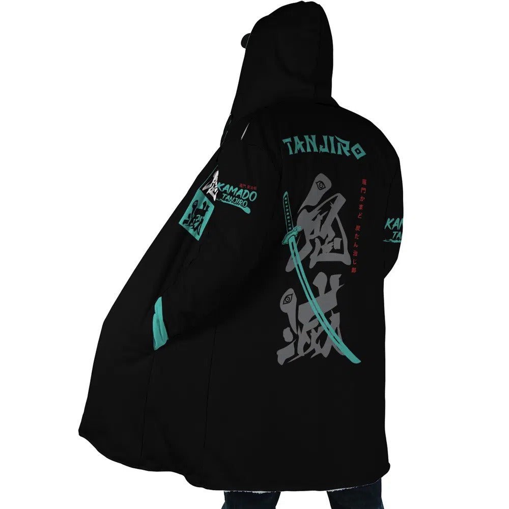 Demon Slayer Tanjiro Kamado Samurai Anime Hoodie Coat | Dream Cloak