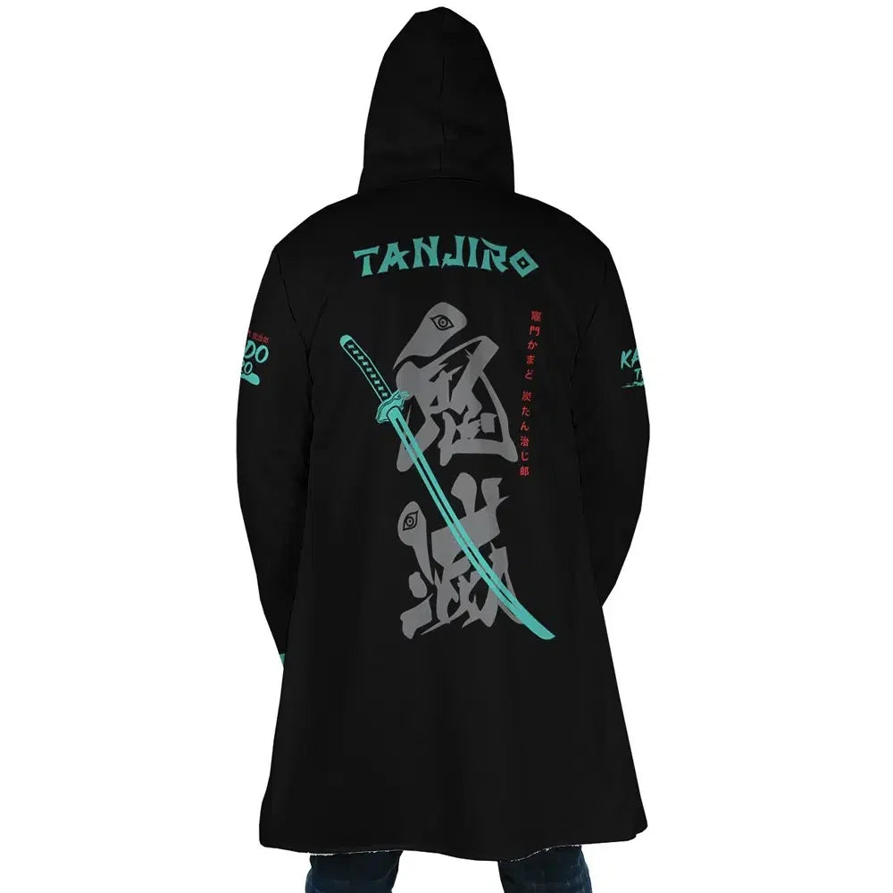 Demon Slayer Tanjiro Kamado Samurai Anime Hoodie Coat | Dream Cloak - ANIME FIBER